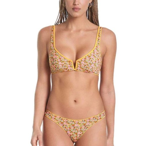 NWT MAAJI Sunflower Victory V Wire Bralette Bikini Top - Picture 4 of 5